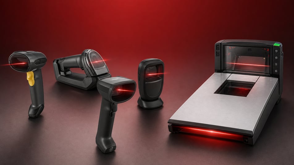 Multiple Laser Scanners With Bidirectional Rays On Red Background