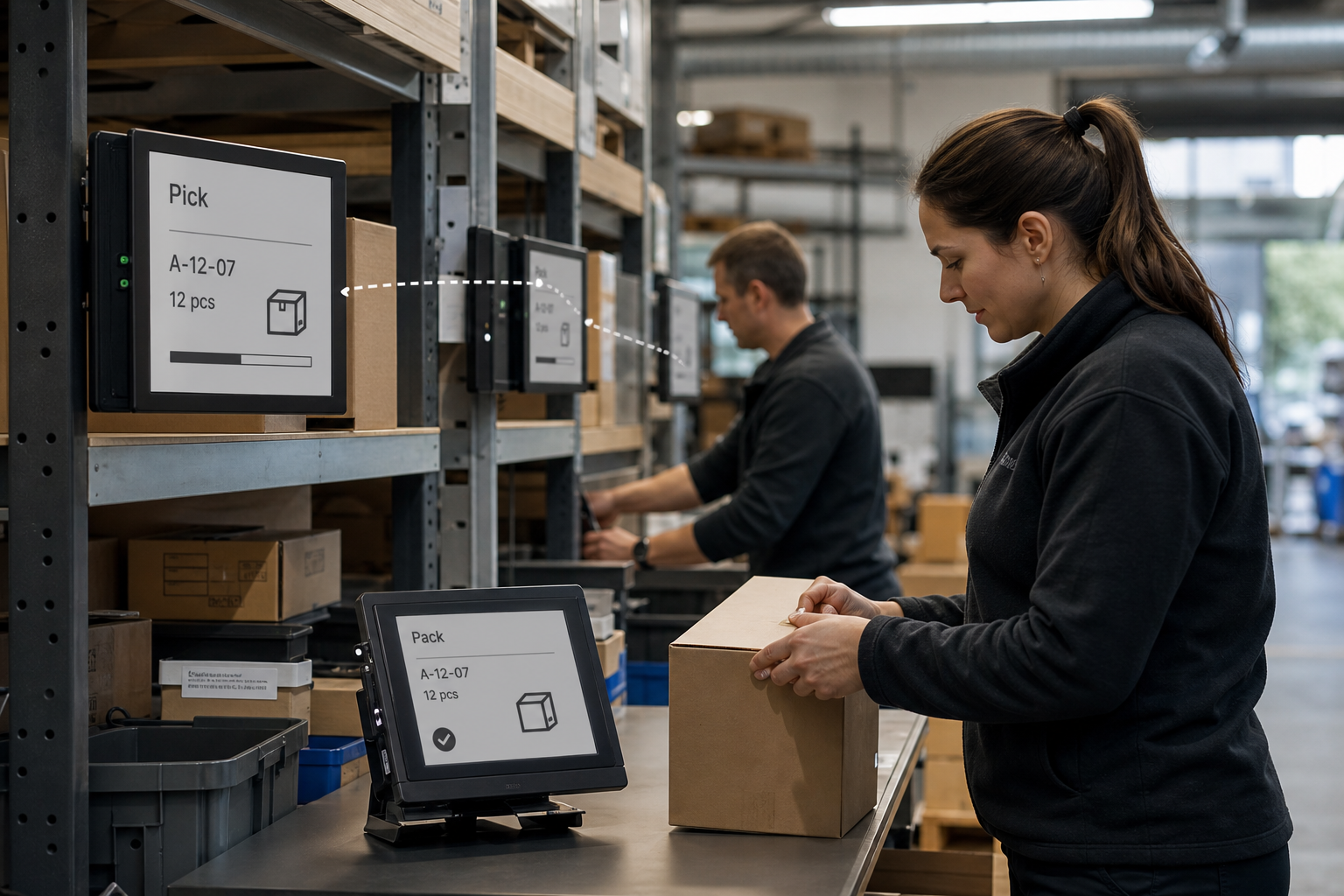 Sepioo PDI Digital EInk Warehouse Workflow
